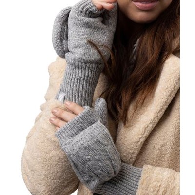 Heat Holders Ladies Light Grey Mittens